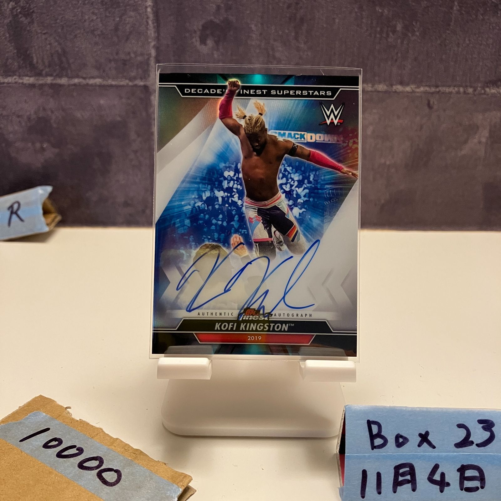 2020 Topps Kofi Kingston 直筆サインカード WWE SmackDown Decade’s Finest Superstar Refractor カード