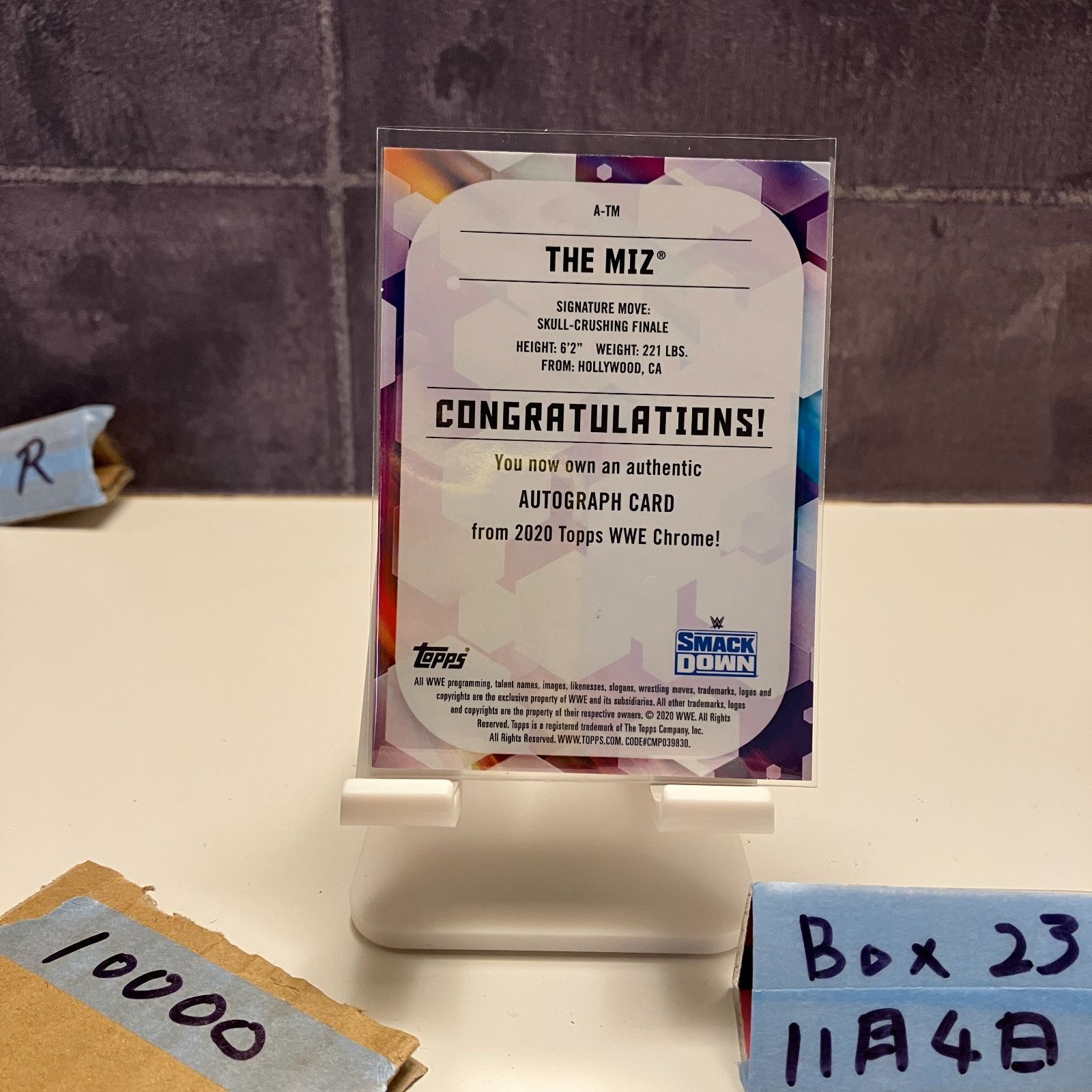 2020 Topps The Miz 138 199 直筆サインカード WWE SmackDown Refractor Parallel カード