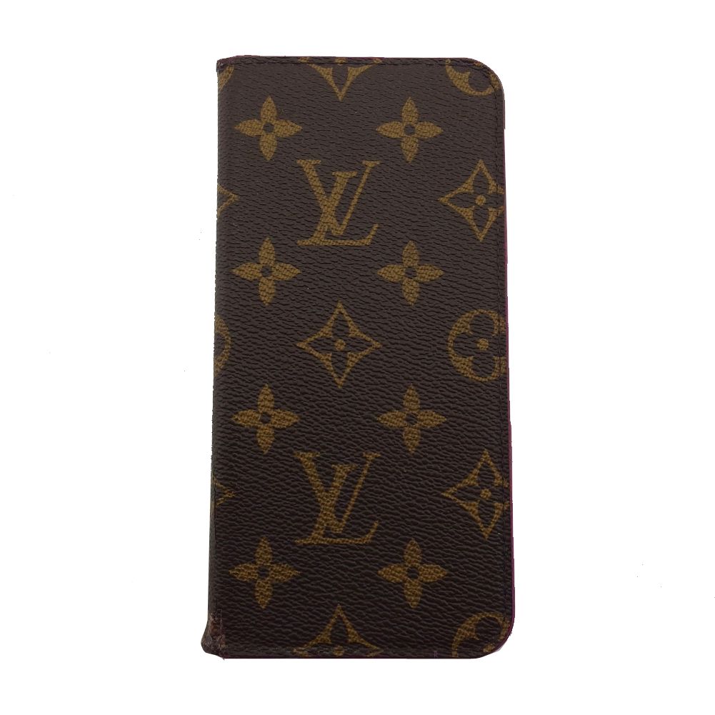 【最大30％OFF】ルイ・ヴィトン LOUIS VUITTON iPhoneケース モノグラム ブラウン×ベージュ×ローズ レディース 中古