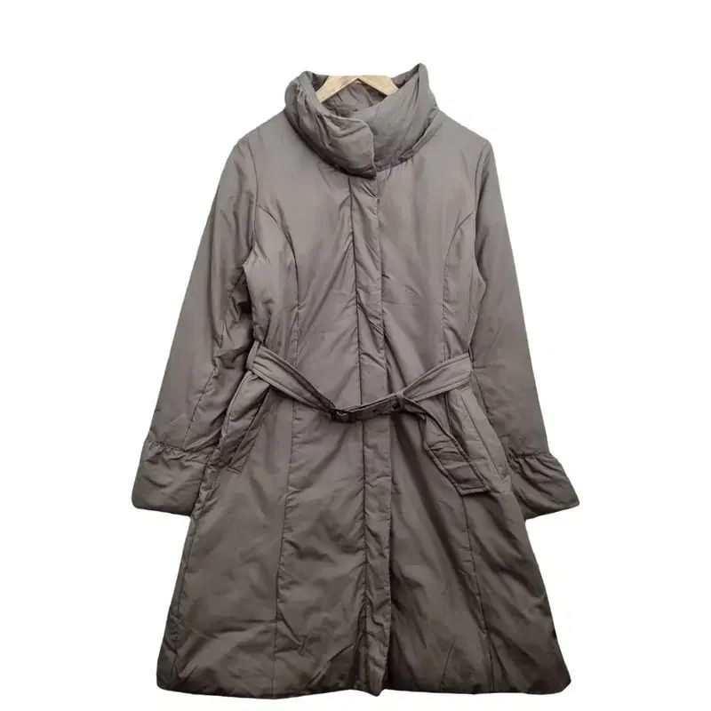 COMME CA ISM 꼼사이즘 ベージュ ベルト ロング丈ダウンジャケット S レディース