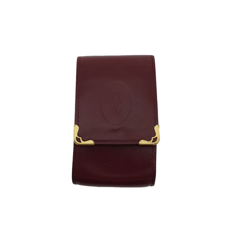 【最大30％OFF】カルティエ CARTIER シガレットケース マストライン ボルドー×ゴールド レディース 中古