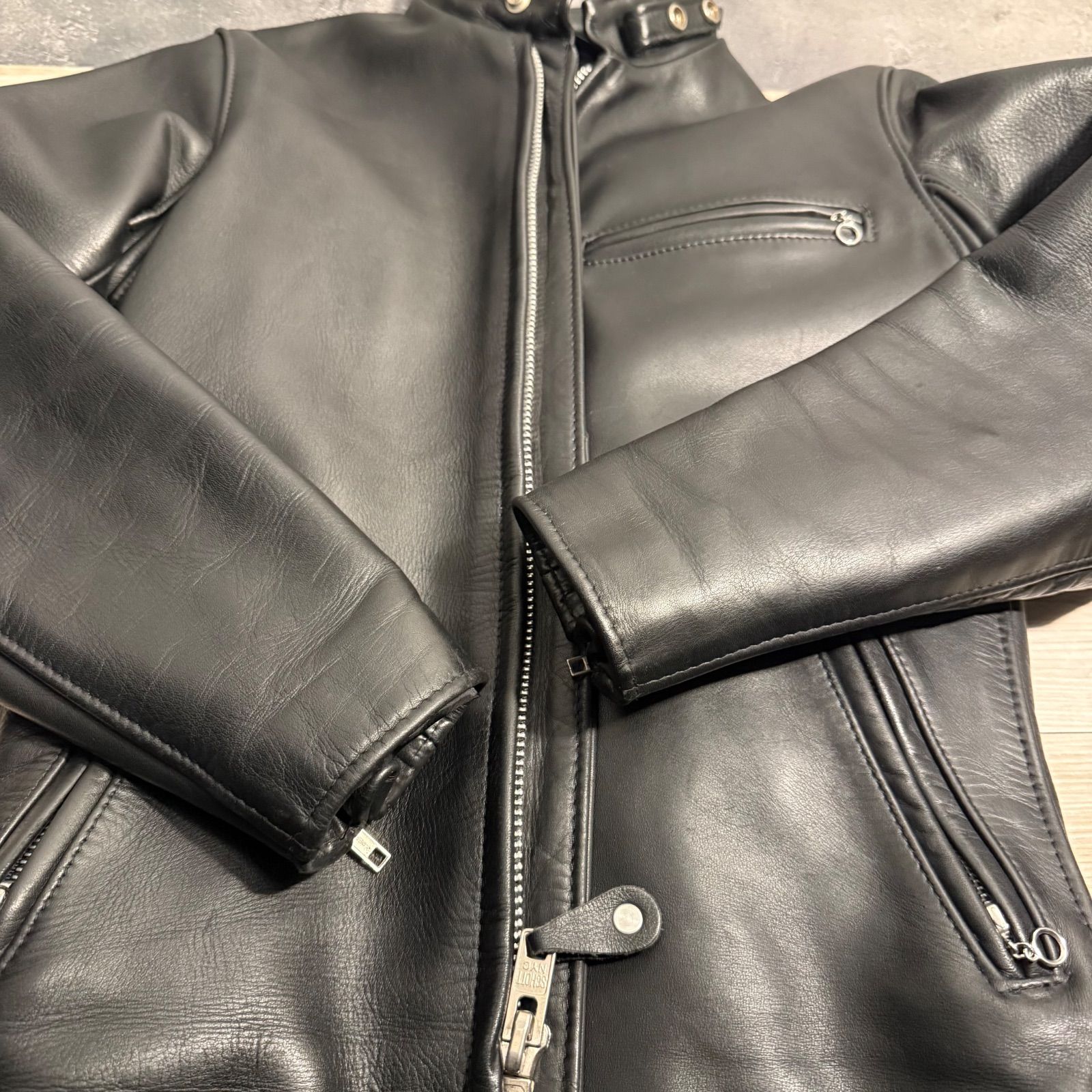 ✨ Schott ショット USA製 シングルライダース レザージャケット 32
