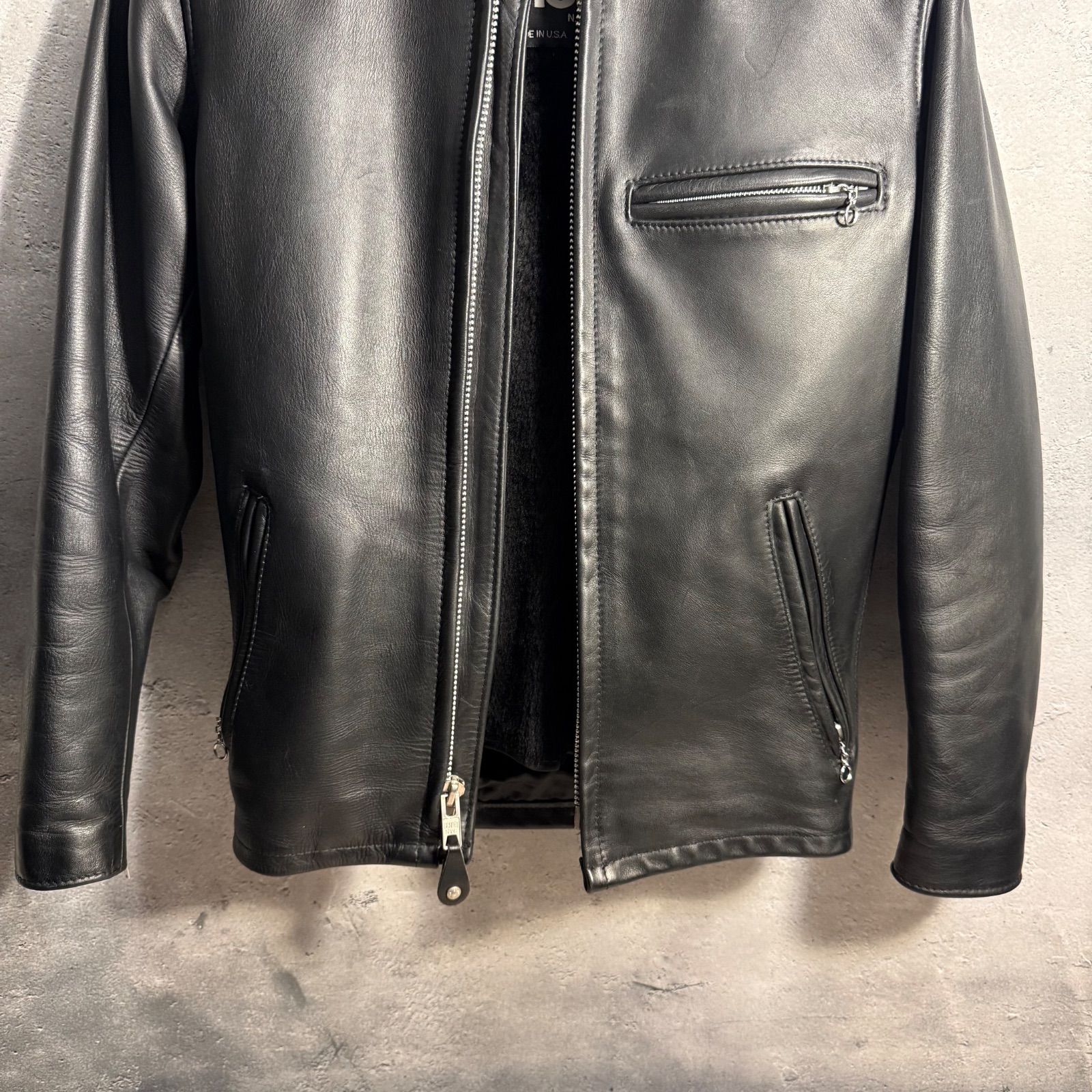 ✨ Schott ショット USA製 シングルライダース レザージャケット 32