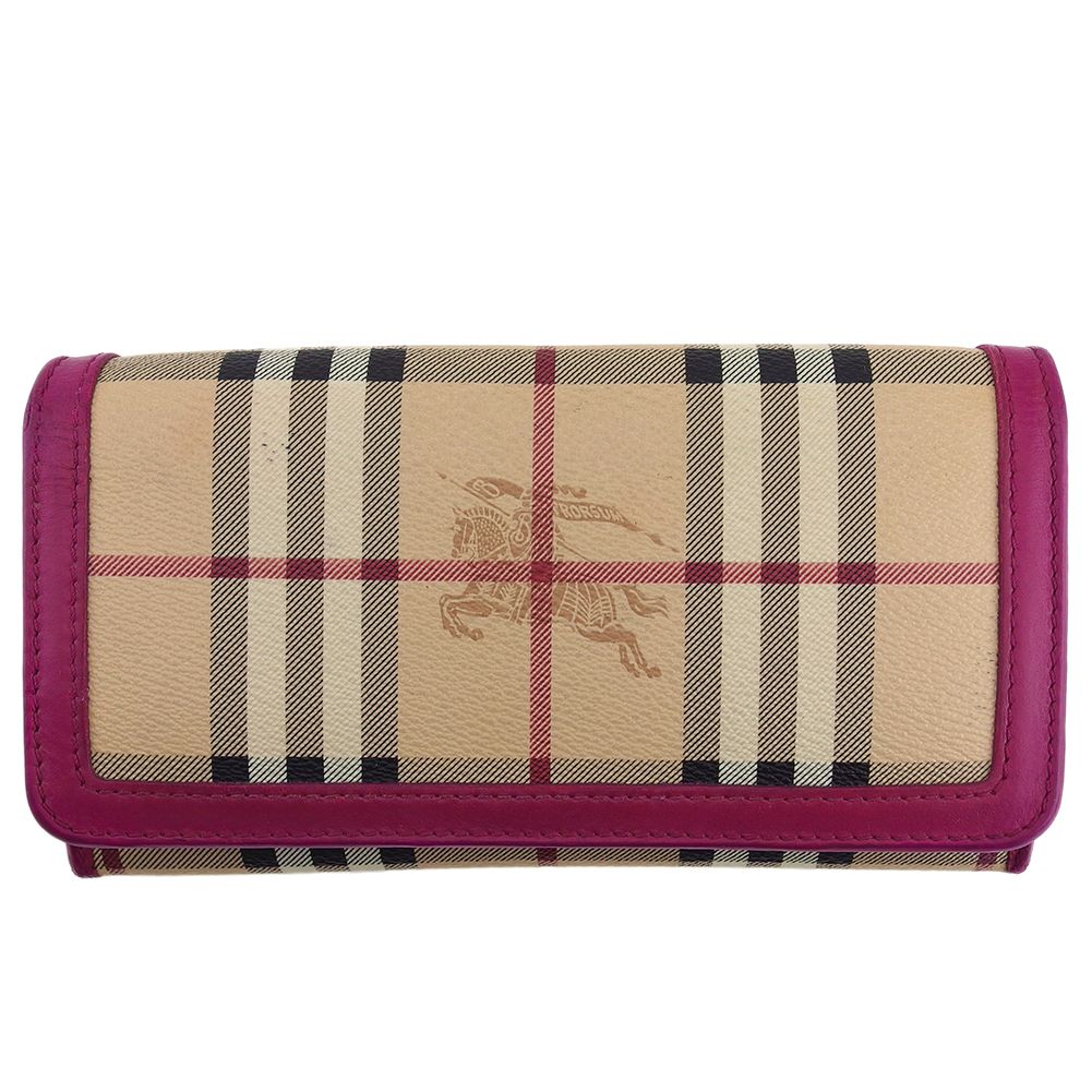 Burberry ピンクベージュ 長財布 長財布 バーバリー BURBERRY チェック 