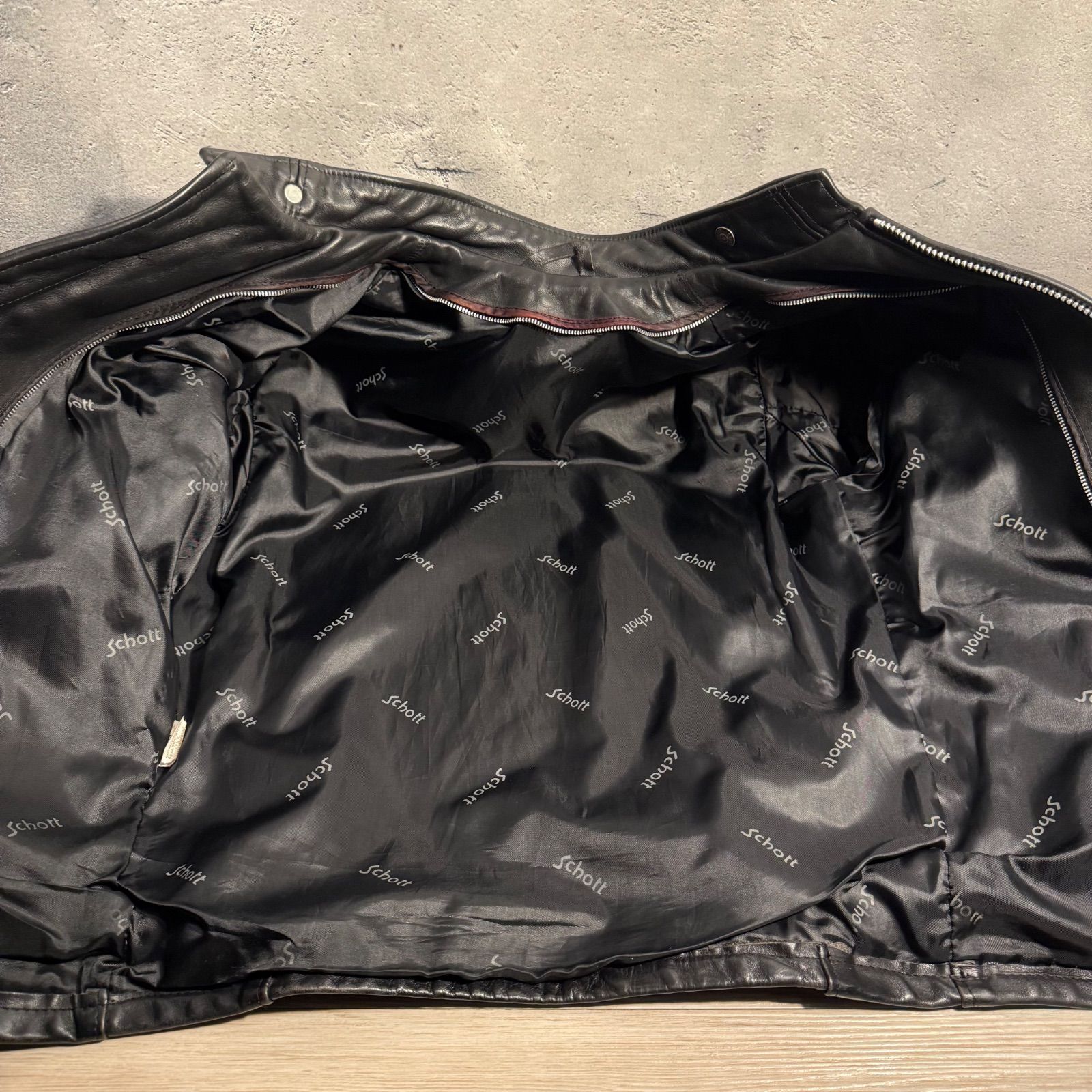 Schott ショット シングルライダース レザージャケット 36 ブラック