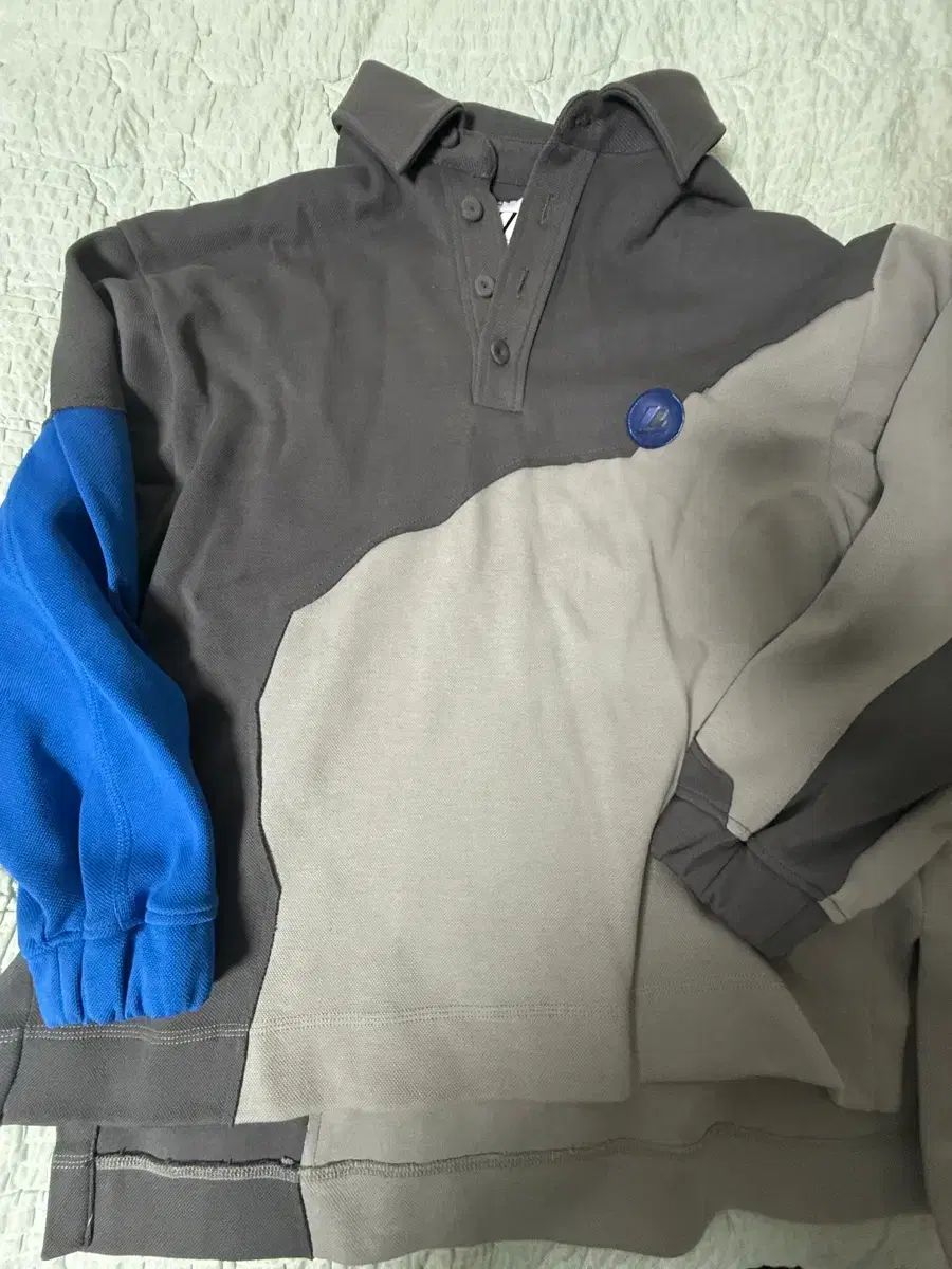 BUNZANG ZARA アーダーエラー パッチワーク ポロシャツ ワンポイント コート