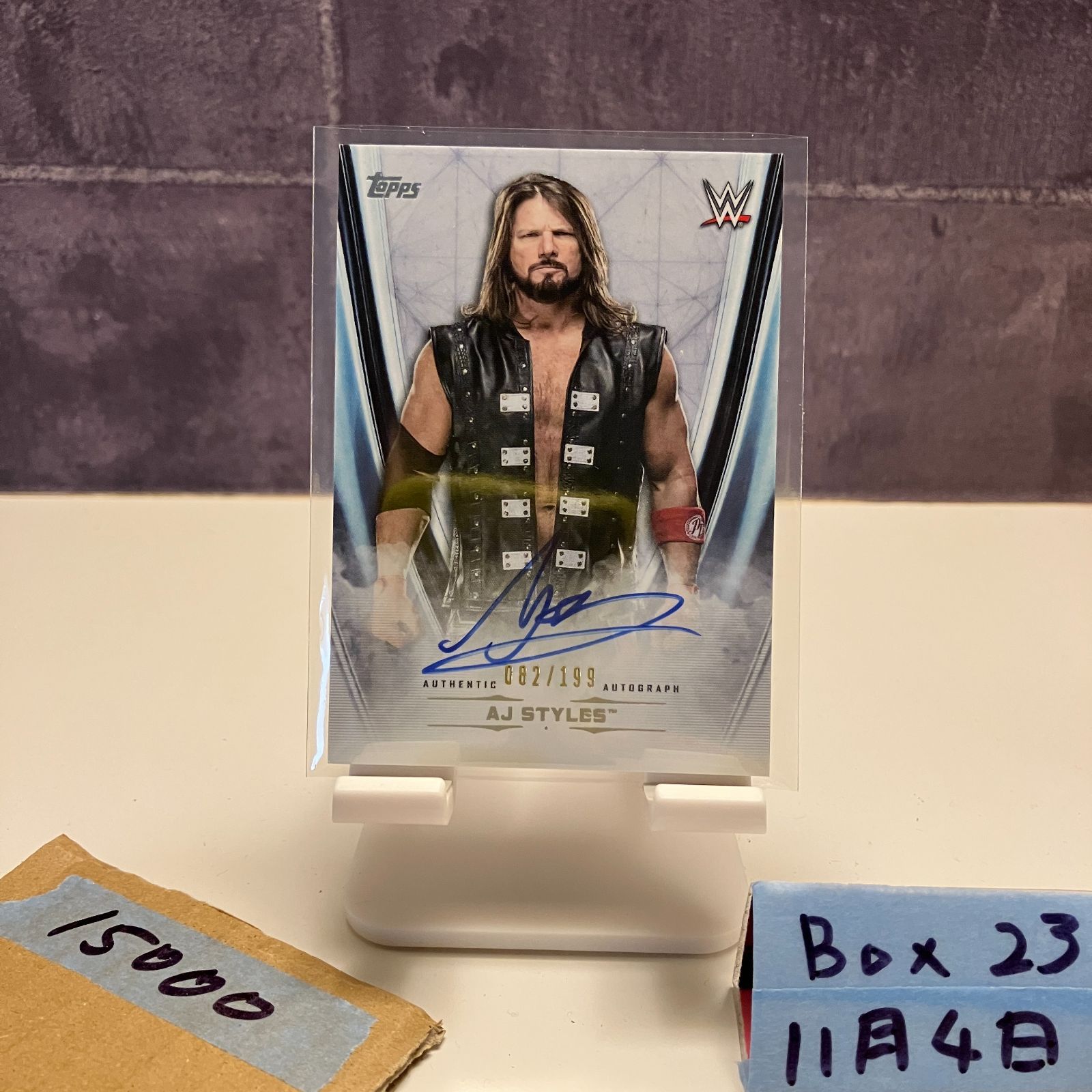 2020 Topps AJ Styles 082/199 直筆サインカード WWE RAW Undisputed