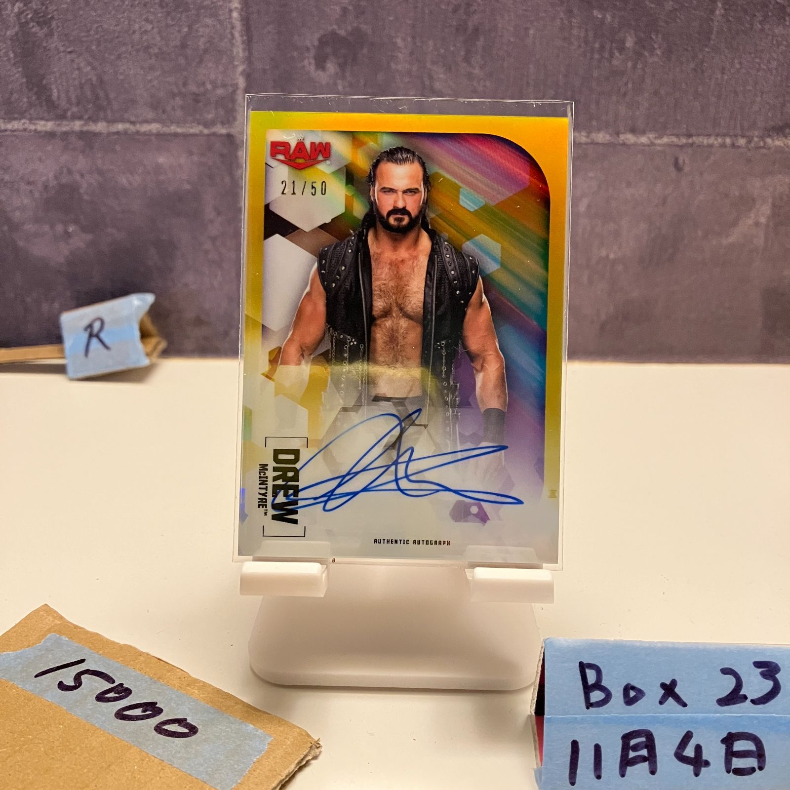 2020 Topps Drew McIntyre 21 50 直筆サインカード WWE RAW G Refractor カード