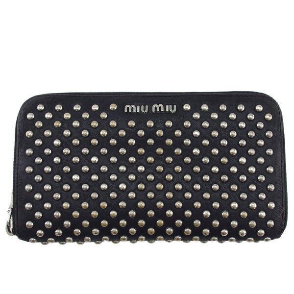 未使用品 MIU MIU スタッズ付き長財布 楽天市場】miumiu 長財布 スタッズ（レディース財布｜財布・ケース