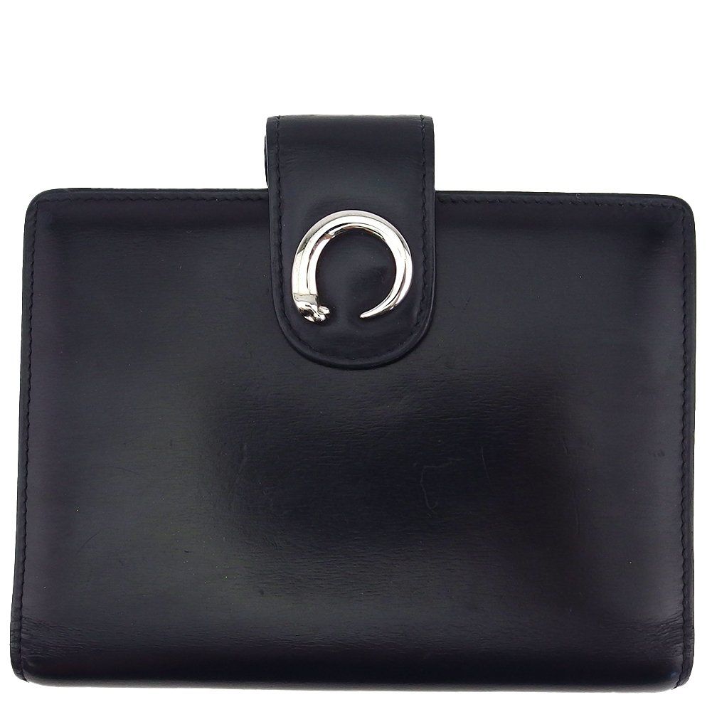 【最大30％OFF】カルティエ CARTIER 手帳カバー パンテール ブラック×シルバー レディース 中古