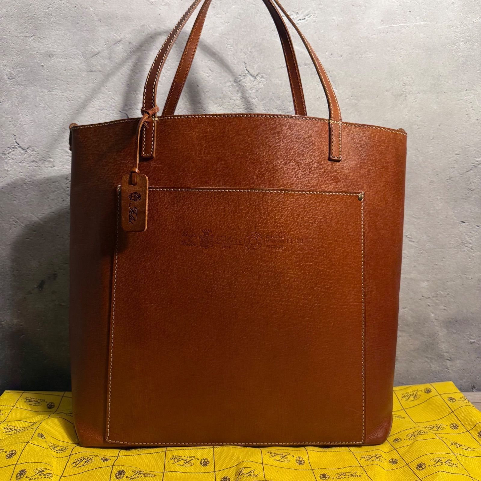 ✨Felisi フェリージ 13-38 レザートートバッグ ブラウン 保存袋付