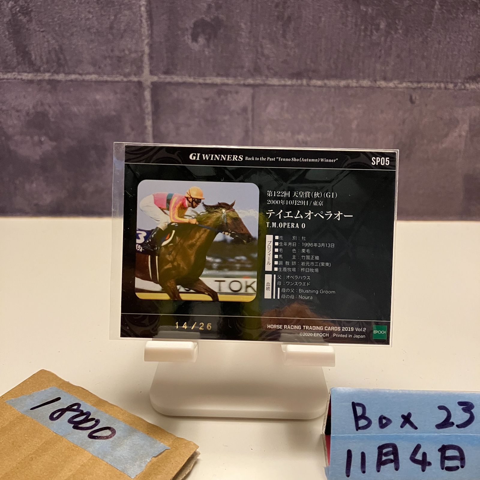 2019 Epoch TM Opera O 14 26 GI Winners カード