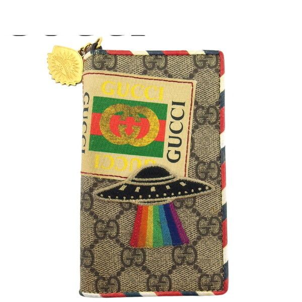 【最大30％OFF】グッチ GUCCI iPhoneケース GGスプリーム 手帳型 ベージュ ブラウン イエロー系 レディース 中古
