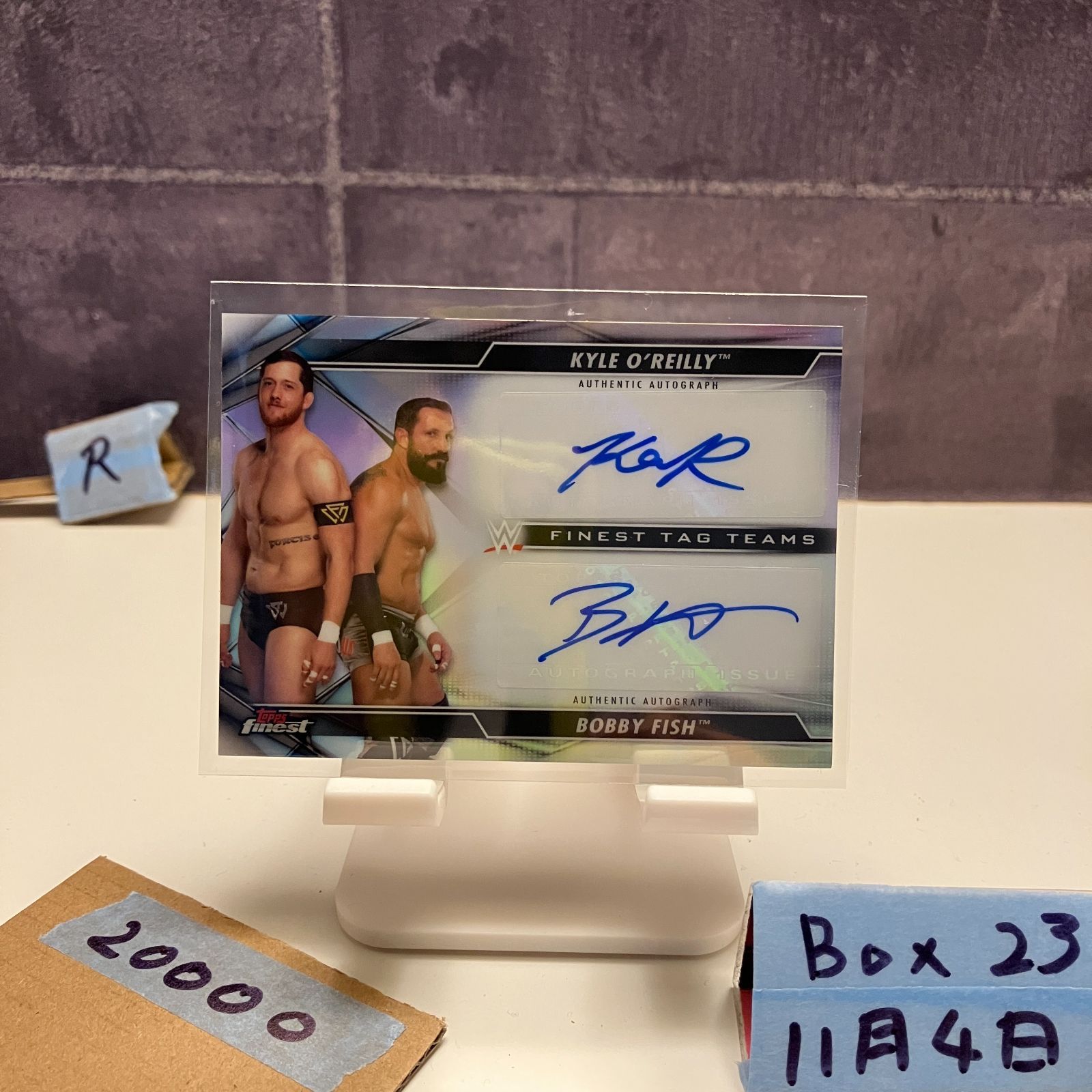 2020 Topps Kyle O’Reilly Bobby Fish 直筆サインカード WWE NXT Finest Tag Teams カード