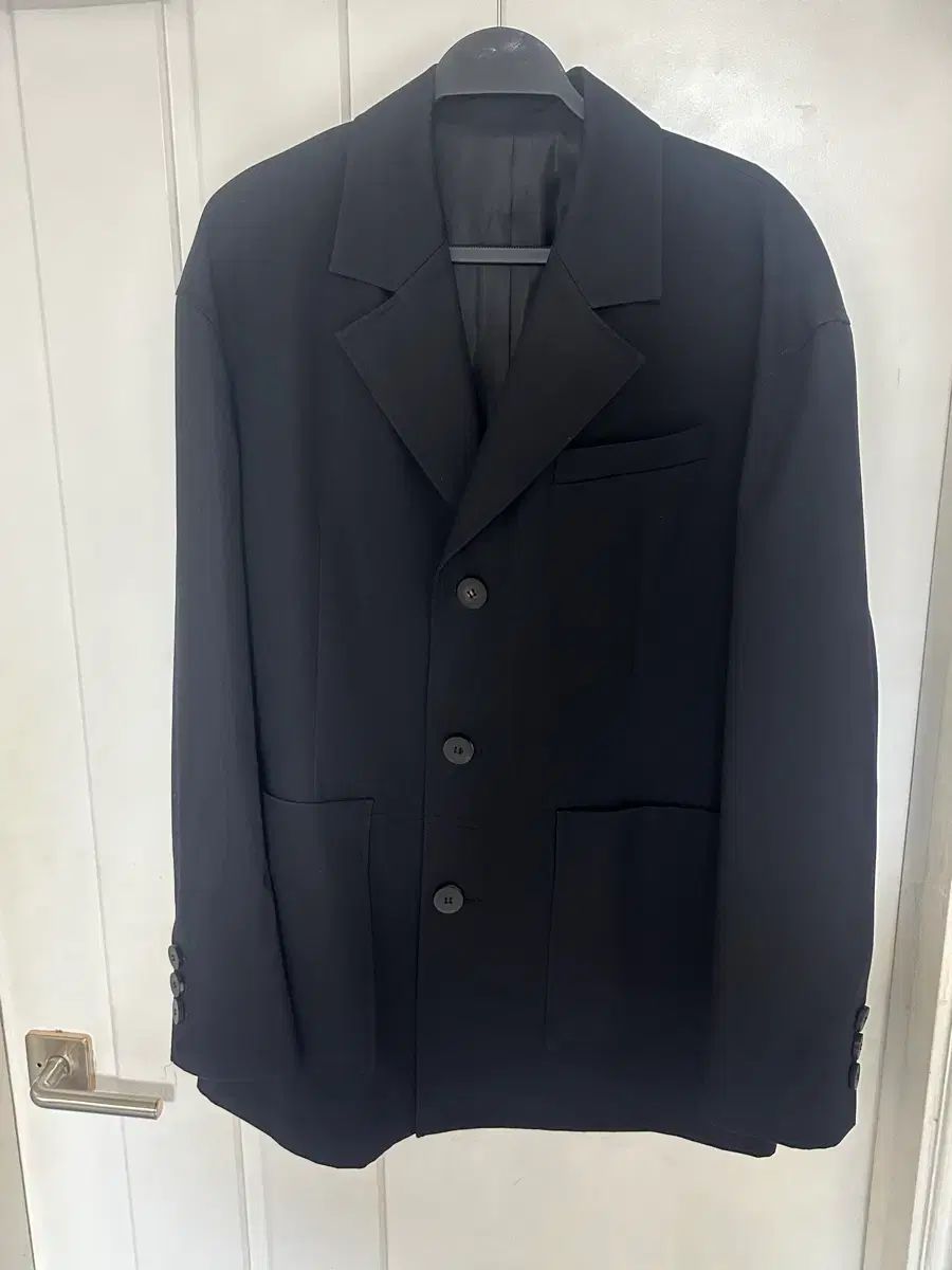 24 SS ウーヨンミ ブラック コットン Single ジャケット 46