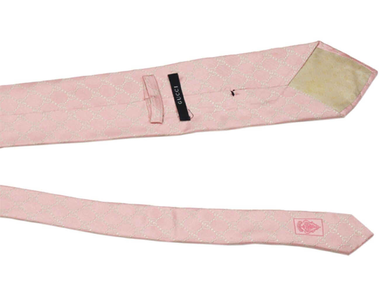最大30％OFF☆年越しセール】グッチ GUCCI ネクタイ GG柄 ピンク