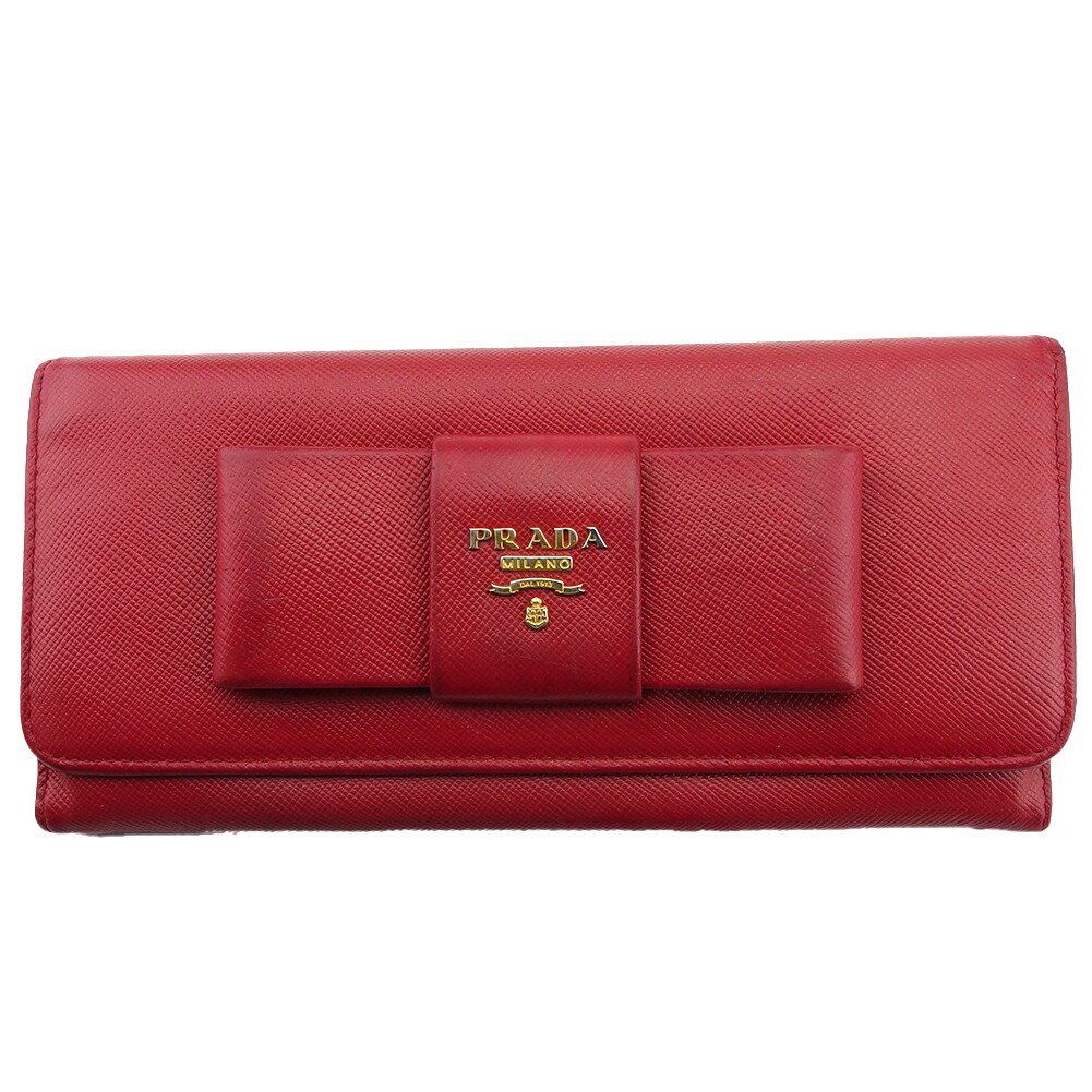 最大30％OFF☆新春セール】プラダ PRADA 長財布 リボン フィオッコ