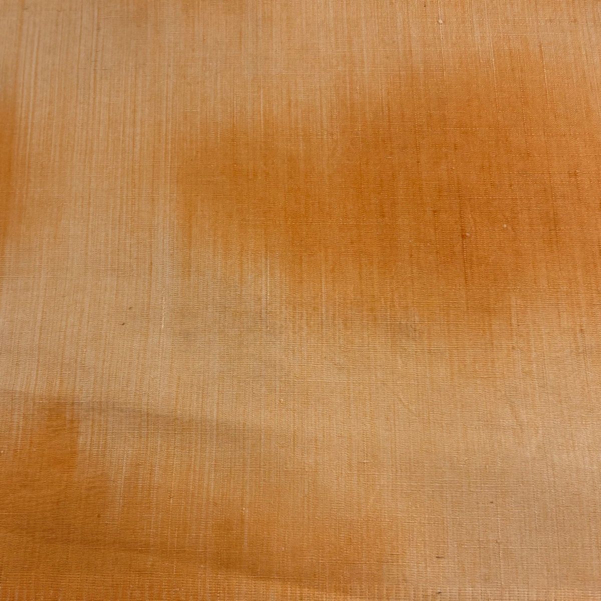 反物 秀品 紬 ぼかし柄 薄オレンジ 正絹