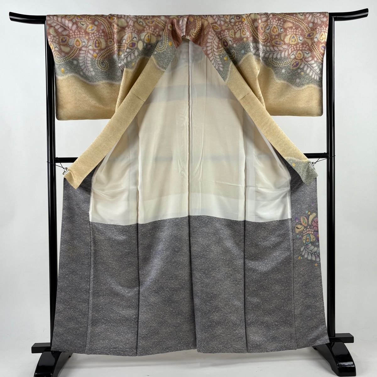 ア*ー様 美品　袷　正絹　辻が花　訪問着　特選袋帯　身丈154 裄64 美品】 訪問着 身丈163cm 裄丈64.5cm M 袷 袋帯セット 落款 辻が花柄