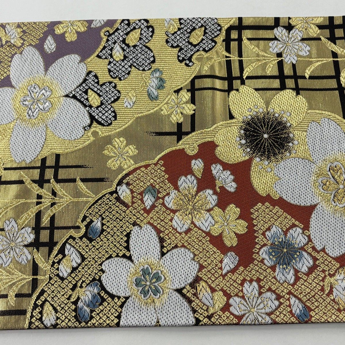 正絹　雪輪柄　袋帯 袋帯 秀品 雪輪 鹿子柄 黒 全通 正絹 【中古】 - メルカリ