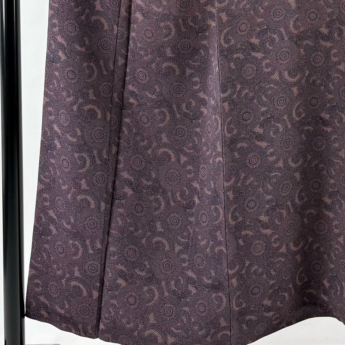 江戸小紋 身丈152 cm 裄丈64.5 M 袷 人間国宝 中村勇二郎 落款 古代菊 紫 正絹