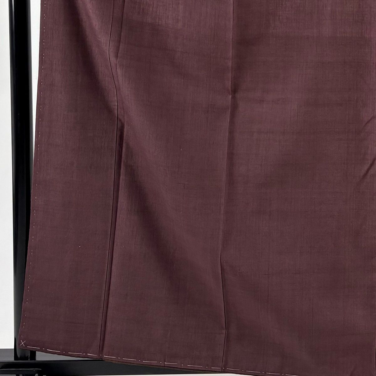 結城紬 身丈162 cm 裄丈63.5 S 袷 本場結城紬 証紙 紫 正絹 一つ紋