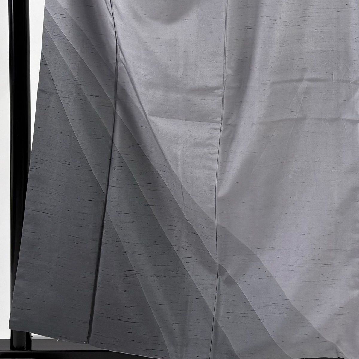 付下げ 身丈158.5 cm 裄丈66 M 袷 牛首紬地 落款 幾何学模様 灰紫 正絹