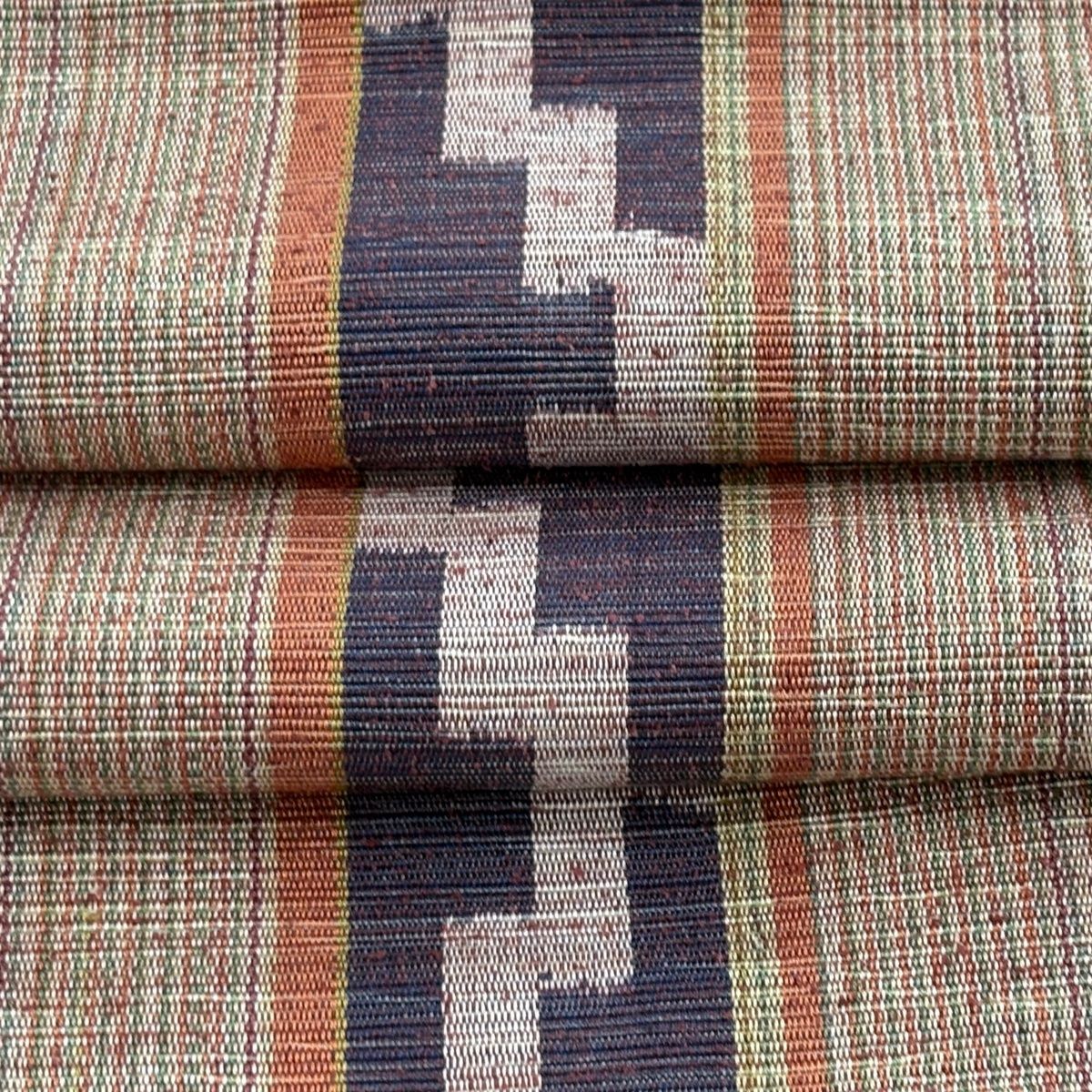 美品】 名古屋帯 逸品 証紙 琉球かすり 八寸名古屋帯 トンネル仕立て