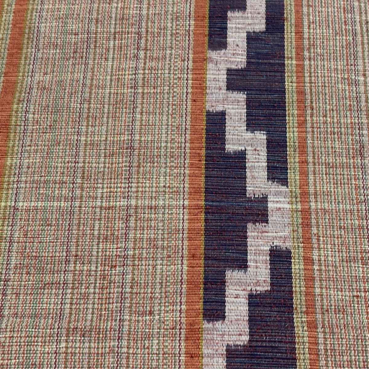 美品】 名古屋帯 逸品 証紙 琉球かすり 八寸名古屋帯 トンネル仕立て