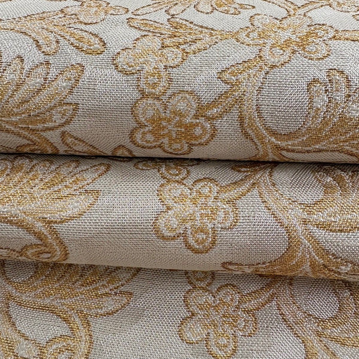 渡辺雪三郎 しょうざん 唐草文様 袋帯 六通柄 正絹 金糸 渡辺雪三郎