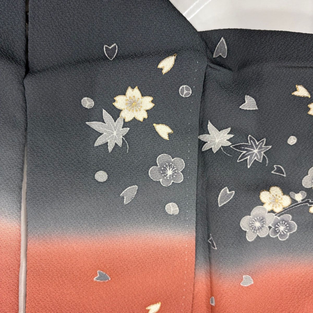 訪問着 身丈164cm 裄丈67cm M 袷 中村乃武夫 落款 枝梅 桜 金彩