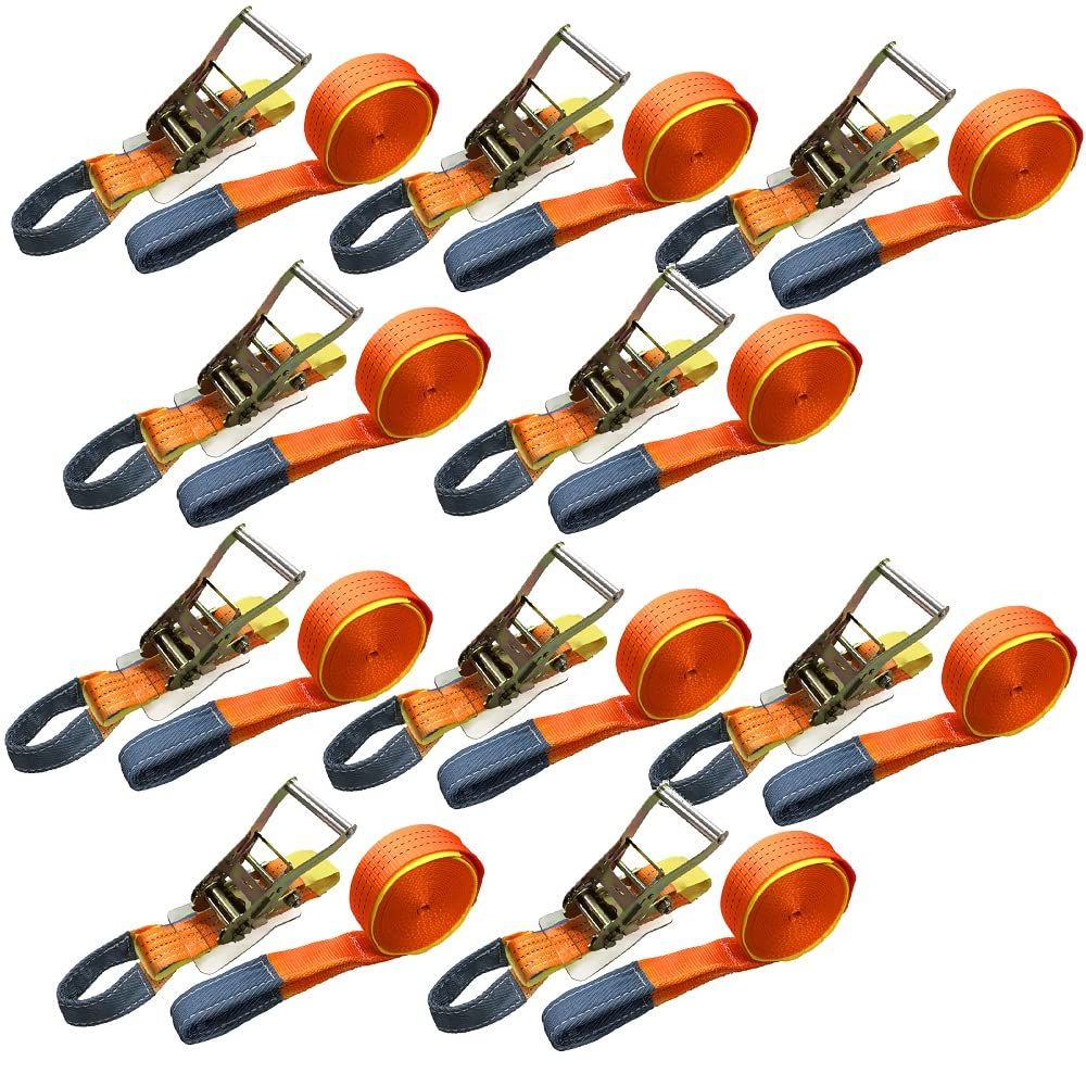 ベストアンサー 荷締め 固定ベルト ラッシングベルト タイダウン ワッカ 破断荷重 2000 kg 10本セット ベルト幅 50 mm 固定側 1 m 巻側 10 ラチェットベルト Iフック ロープフック対応 アイタイプ 固定 ラチェット式