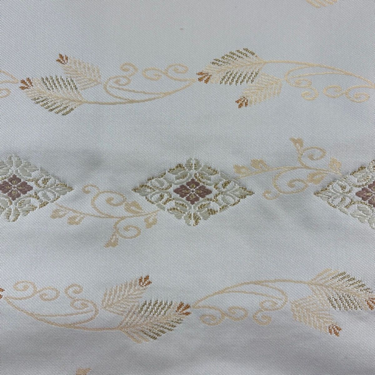 名古屋帯 秀品 唐草 花菱 金糸 箔 灰紫 正絹 【中古】 - メルカリ