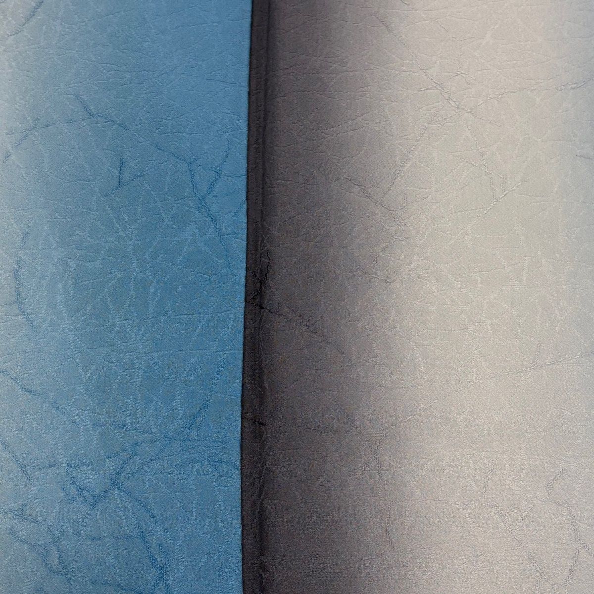  小紋 身丈158 cm 裄丈64 5 M 単衣 地紋 縦ぼかし 青灰色 正絹 秀品 小紋 着物