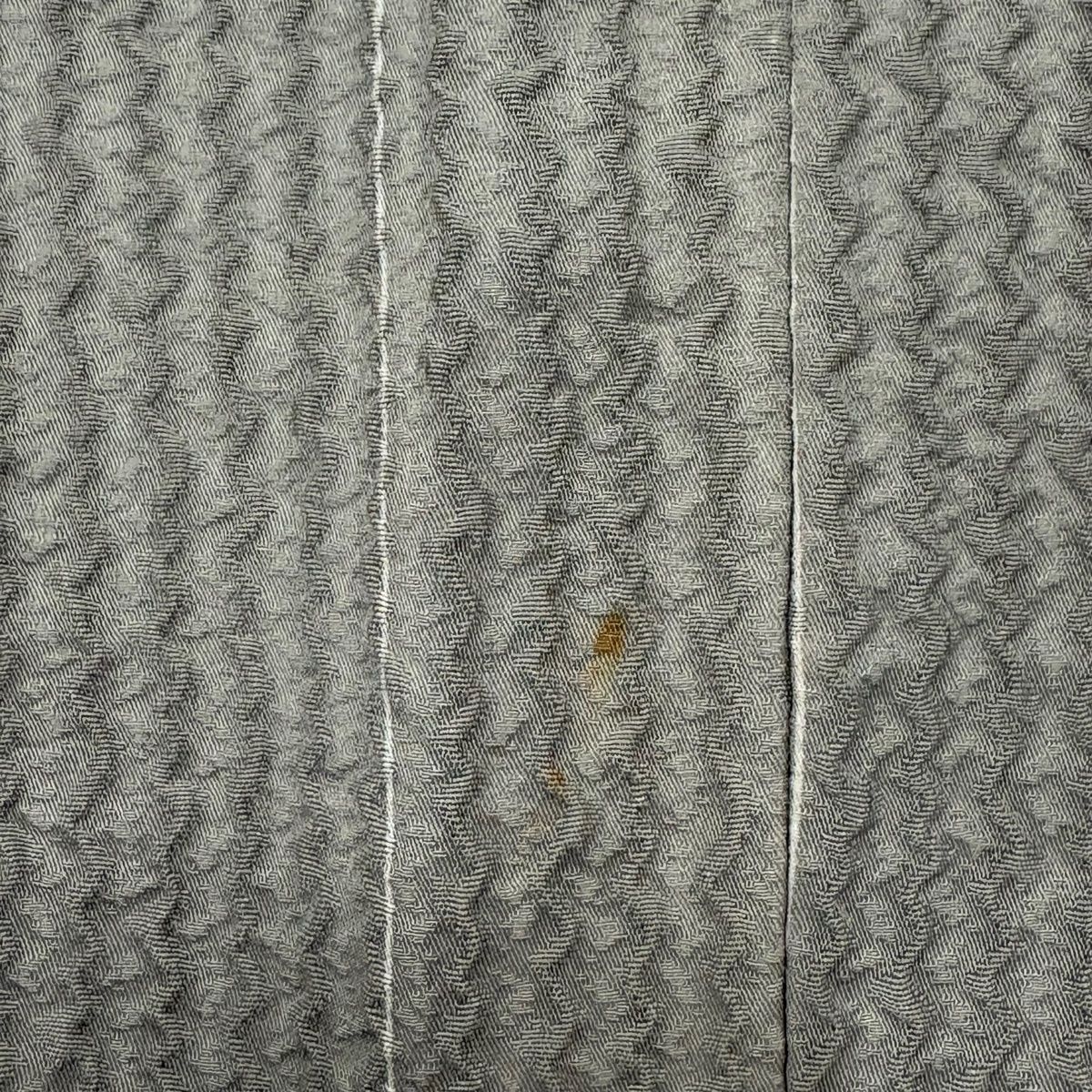 道中着 身丈95 cm 裄丈67 M 和装コート 縞 幾何学模様 絞り 灰色 正絹 秀品 羽織 着物 浴衣