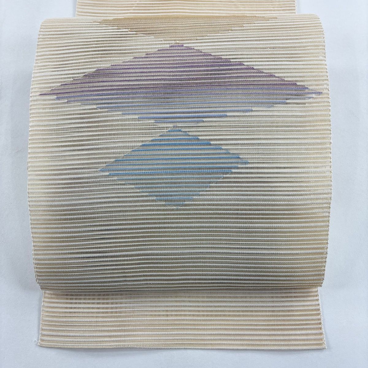 正絹 夏の絽の松葉仕立ての名古屋帯【葉模様】No2821￼ 正絹 夏の絽の