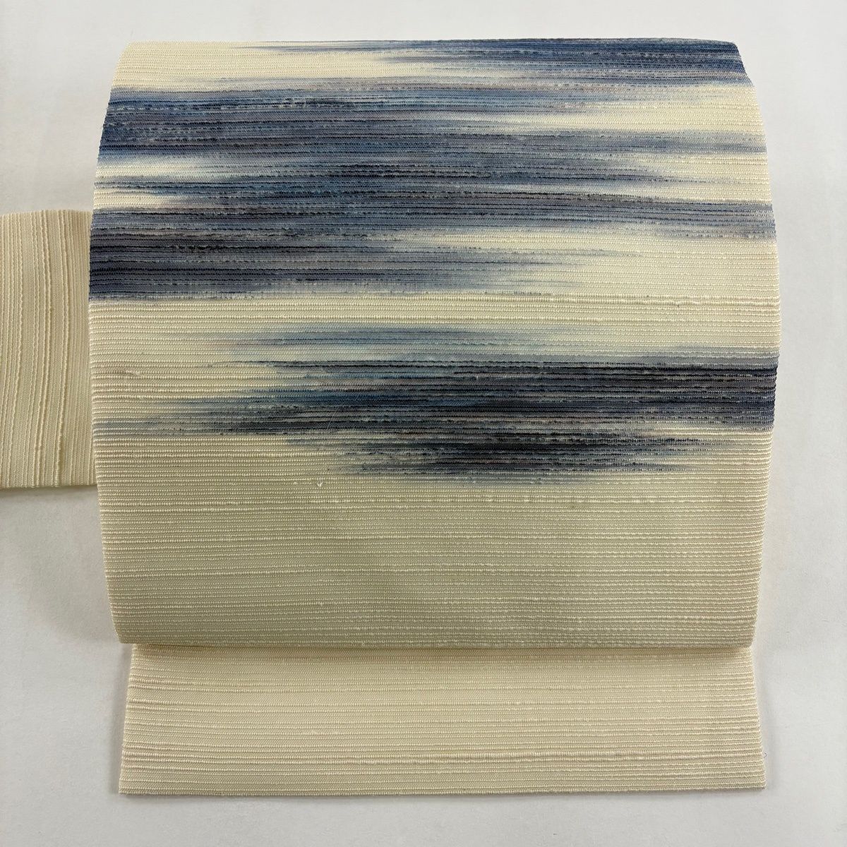 名古屋帯 秀品 夏帯 霞 クリーム 正絹