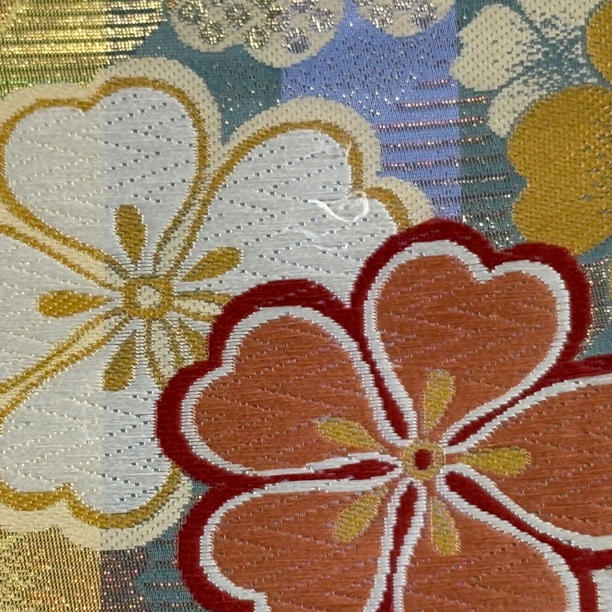 袋帯 秀品 桜 唐織 箔 抹茶色 全通 正絹 【中古】 - メルカリ