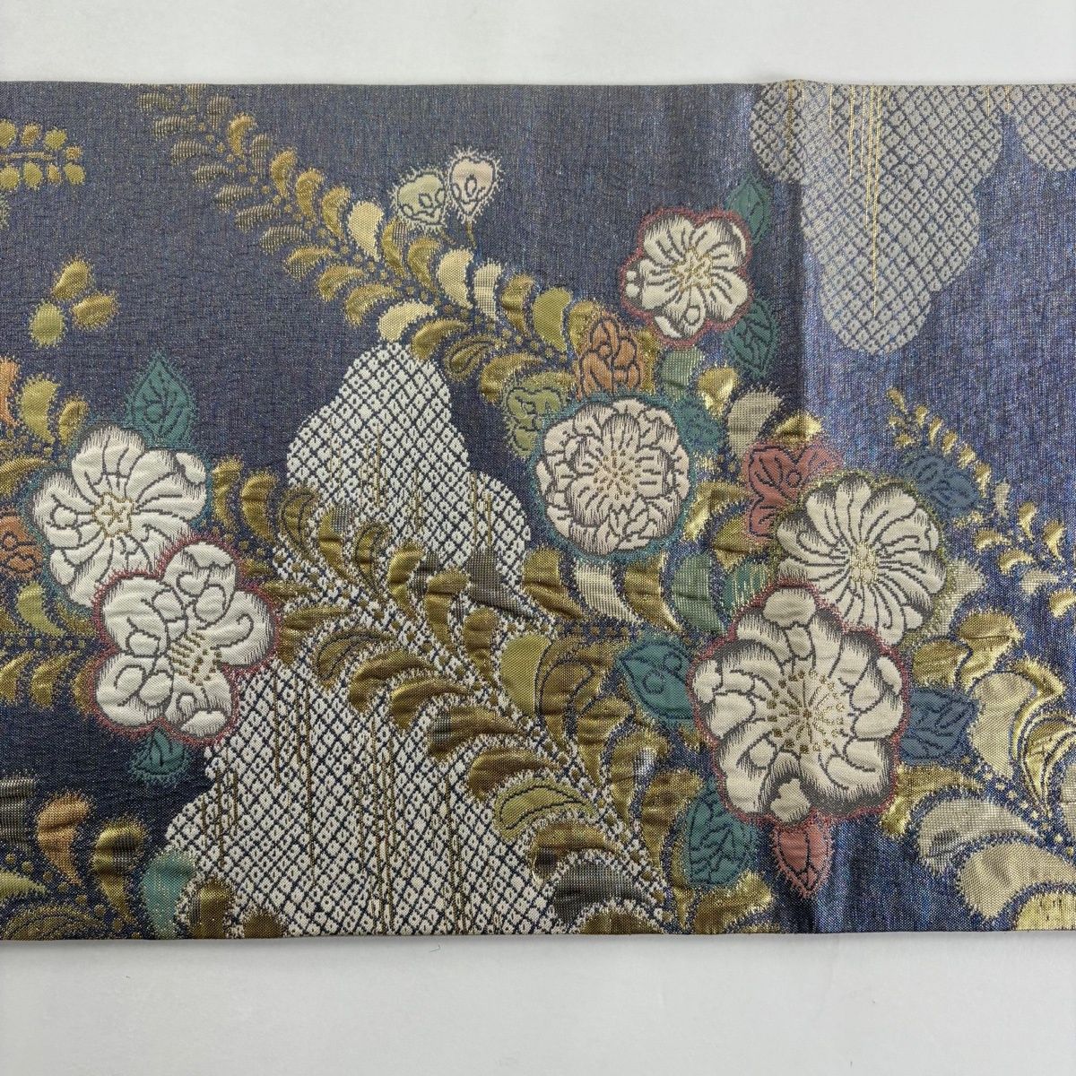 美品】 袋帯 秀品 辻が花柄 雲文 箔 灰紫 六通 正絹 【中古】 - メルカリ