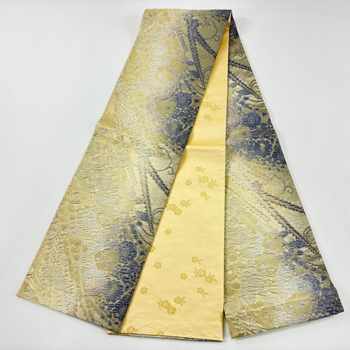 美品】 袋帯 秀品 辻が花柄 金糸 箔 金色 全通 正絹 【中古】 - メルカリ