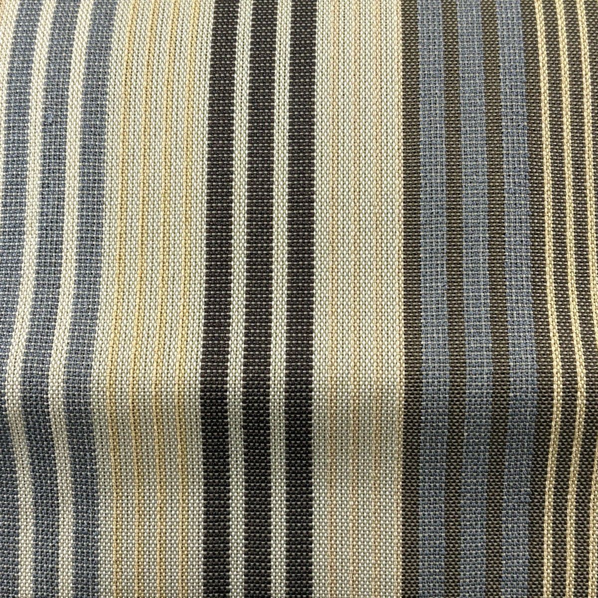 名古屋帯 秀品 松葉仕立て 八寸名古屋帯 トンネル仕立て 縞 灰茶 正絹