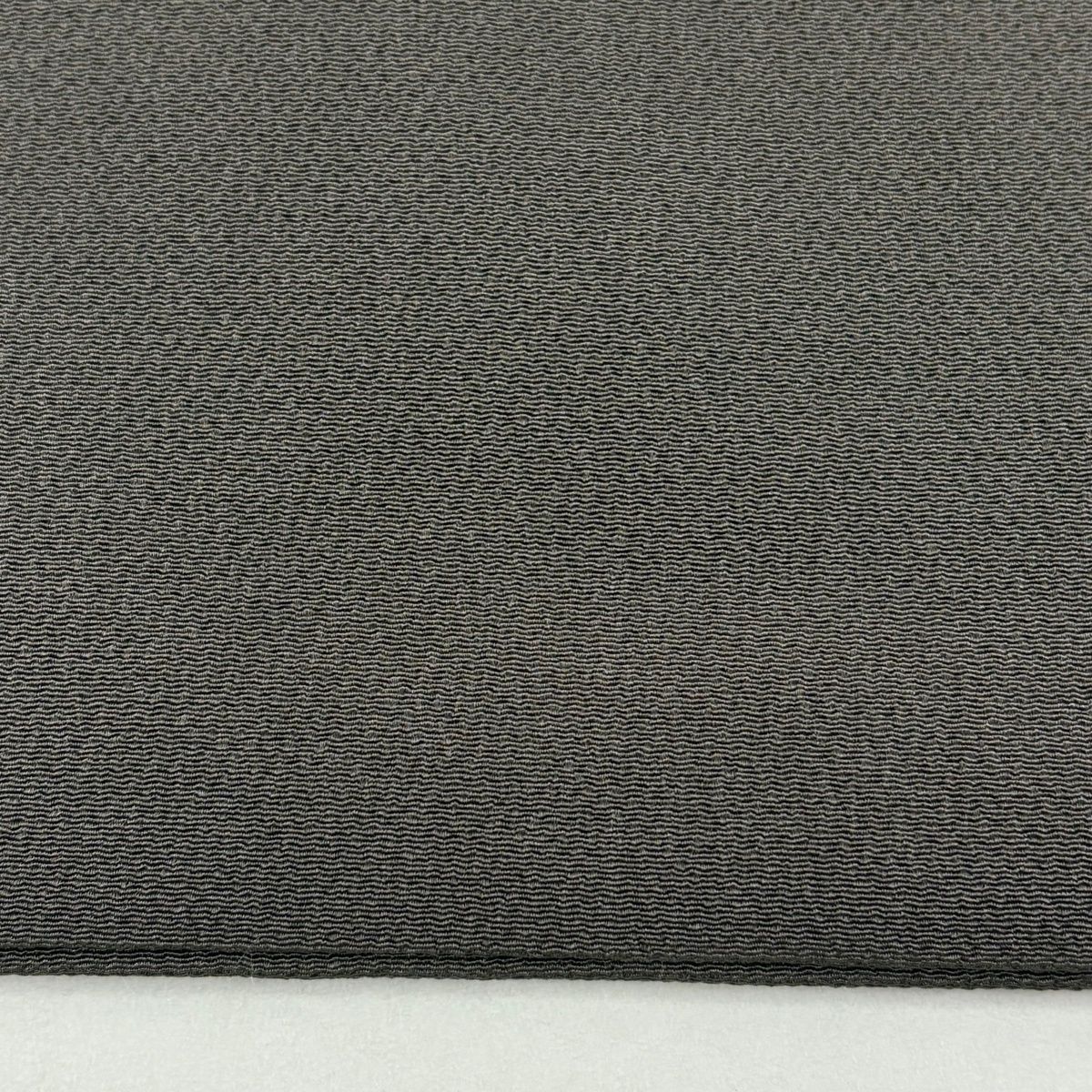  名古屋帯 秀品 柿 縮緬 金銀彩 黒灰 正絹 名古屋帯 帯