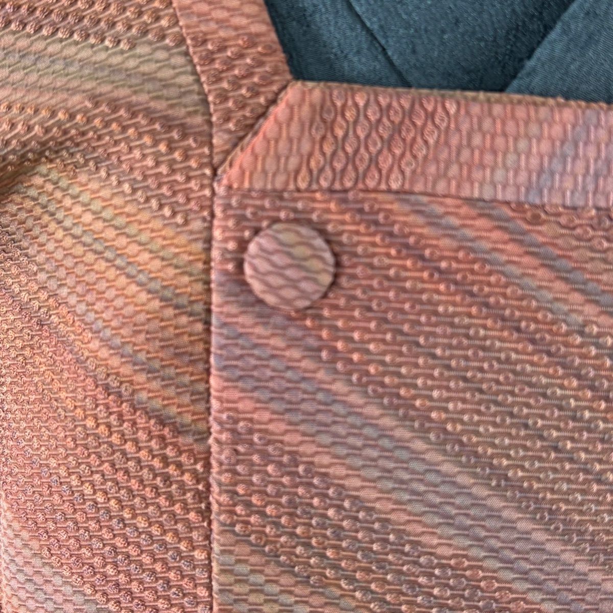  道行 身丈94 5 cm 裄丈64 M 和装コート 角衿 斜縞 ピンク 正絹 秀品 羽織 着物 浴衣