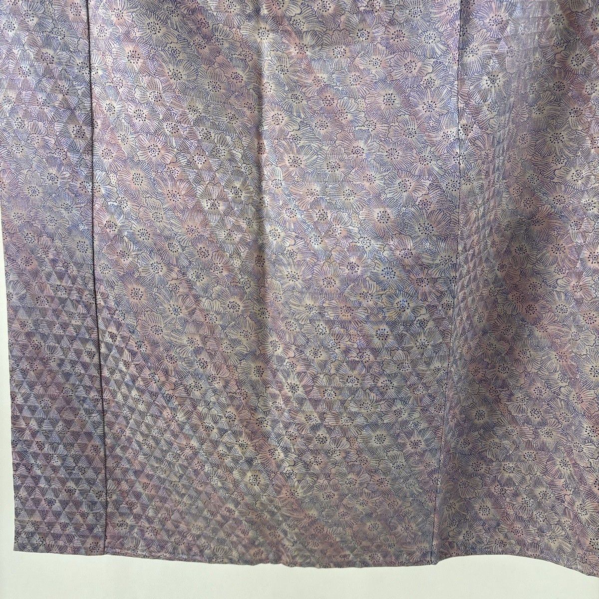 長襦袢 身丈126 cm 裄丈64.5 M 花尽くし 紫 正絹 秀品
