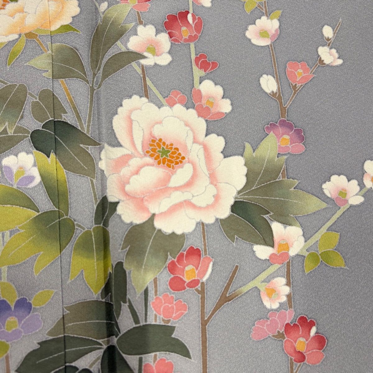 【染め分け暈し】正絹　上質な訪問着　花柄　袷　落款 正絹 上質な訪問着 花柄 袷 落款 作家物 【公式通販】