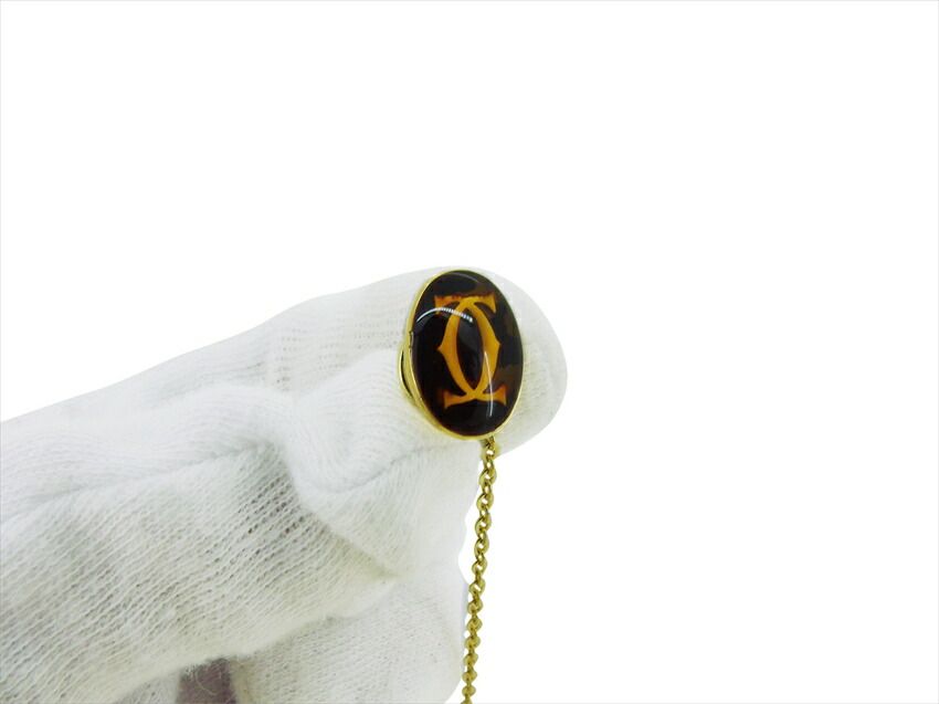 Cartier カルティエ 2C カフス タイタックピン ブラック Double C de Cartier cufflinks in onyx