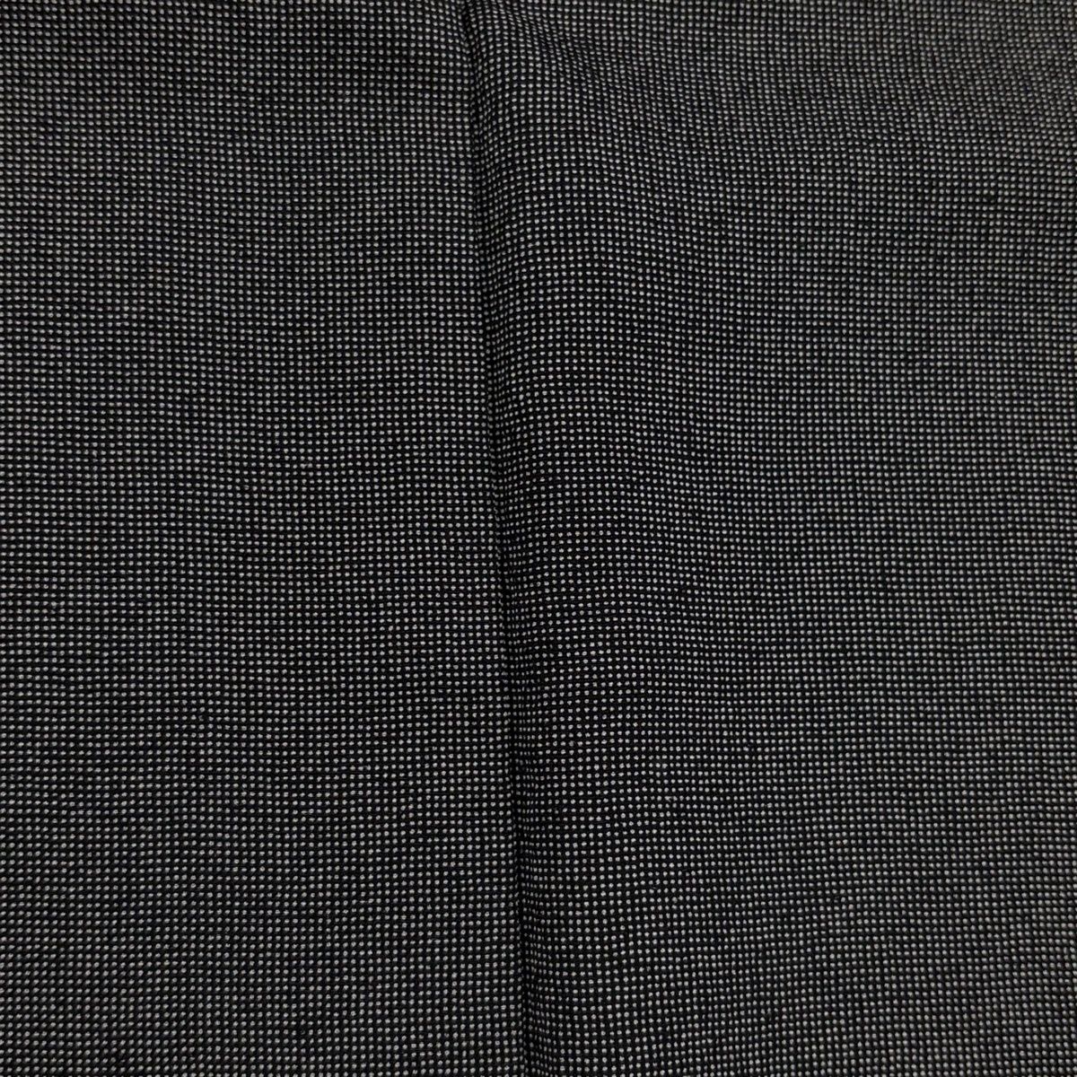  江戸小紋 身丈174.5 cm 裄丈68.5 L 袷 服部光擴 落款 角通し 黒灰 正絹 小紋 着物