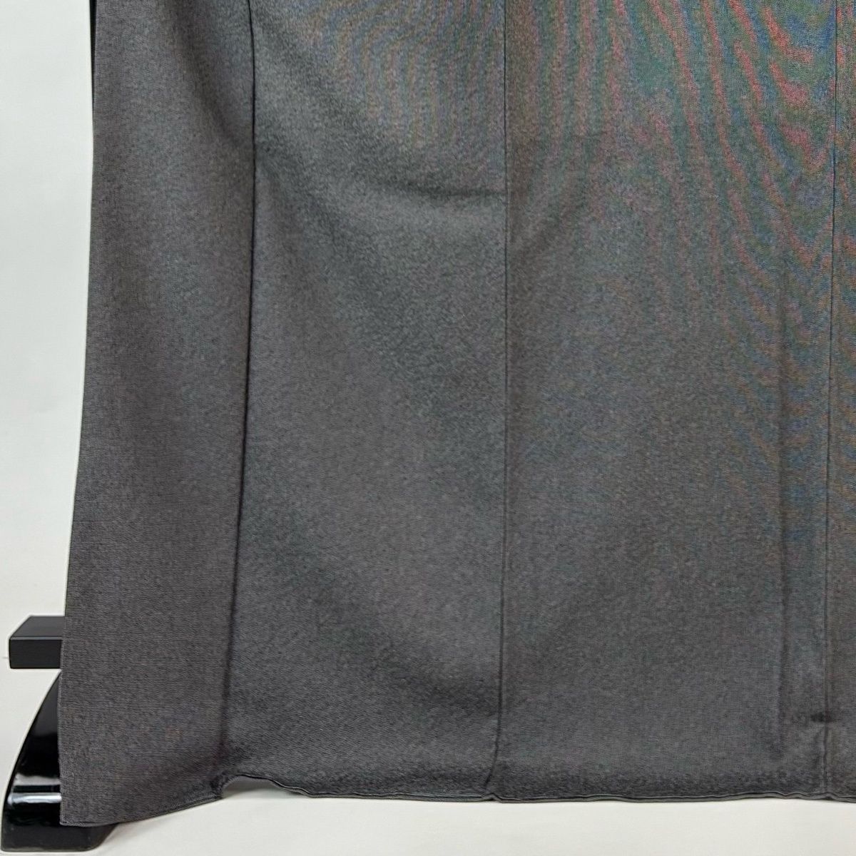 江戸小紋 身丈174.5 cm 裄丈68.5 L 袷 服部光擴 落款 角通し 黒灰 正絹 名品