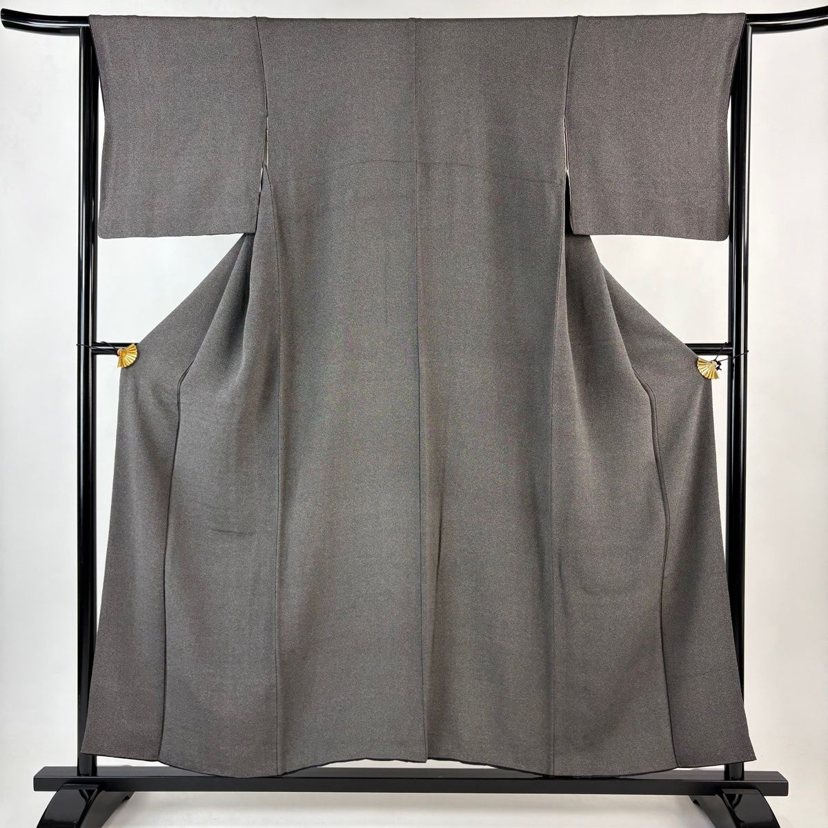 江戸小紋 身丈155 cm 裄丈65 M 袷 幾何学模様 黒灰 正絹 名品