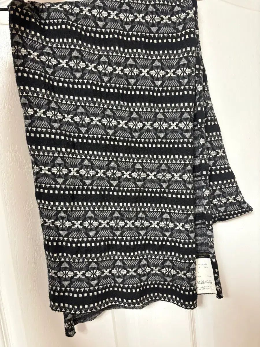 コム デ ギャルソン ノルディック パータン ウール スカーフ